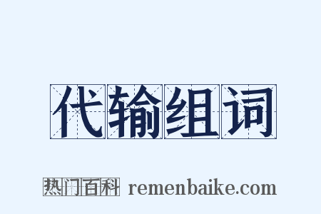 代输组词是什么意思的图片